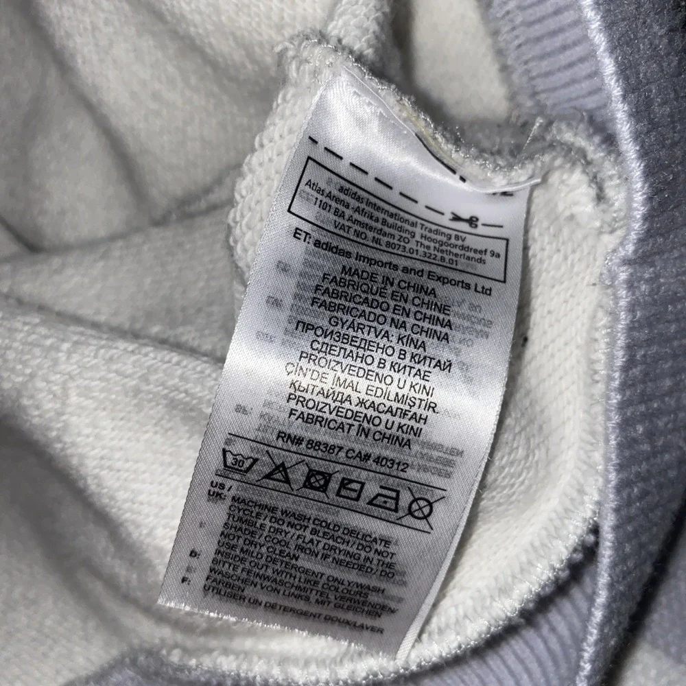 Adidas Originals Real Scarf Crew‎ Casual Sports Round Neck Pullover Grey XL